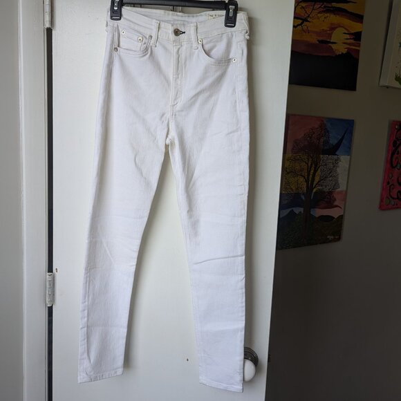Rag & Bone White Nina High-Rise Ankle Skinny Jeans Size 27 NWT - Picture 1 of 15
